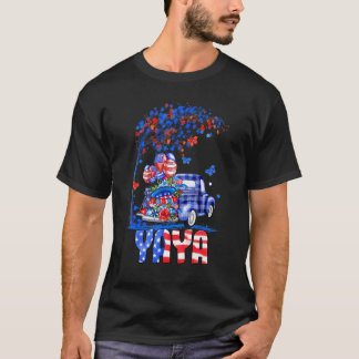 Camiseta Yaya Truck American Flag Fireworks Patriótico 4º O