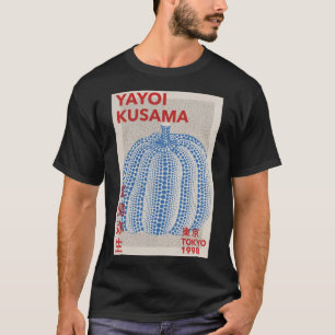 Camiseta Yayoi Kusama - Poster de Abóbora Azul Abstrato