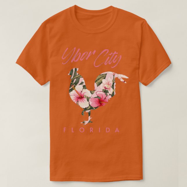 Camiseta Ybor City Tampa Florida Chicken Lover Souve (Frente do Design)