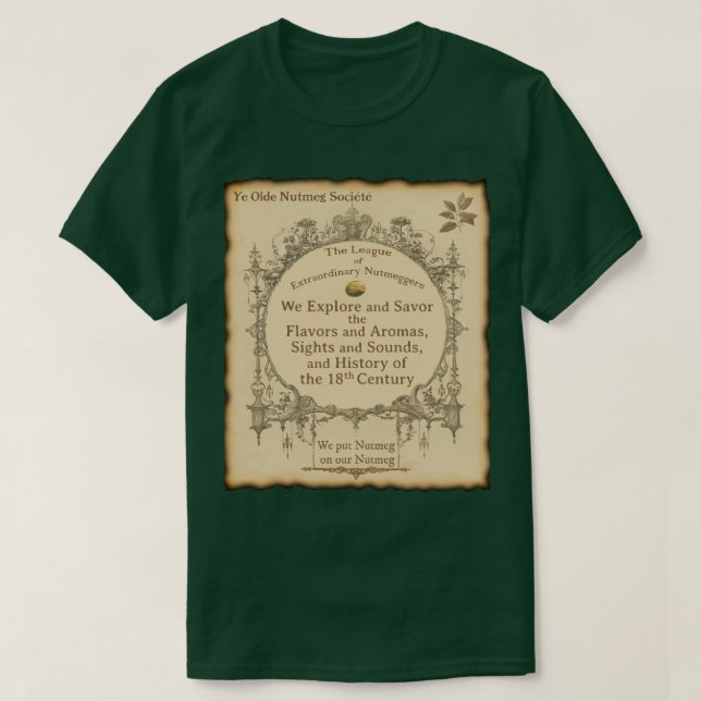 Camiseta Ye Olde Nutmegger Bordas Queimadas (Frente do Design)