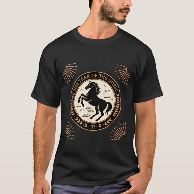 Camiseta Year Of The Fire Horse 2026 Festive Chinese New Ye (Frente)