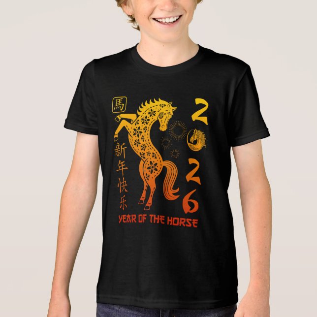 Camiseta Year Of The Horse 2026 - Chinese New Year Zodiac T (Frente)