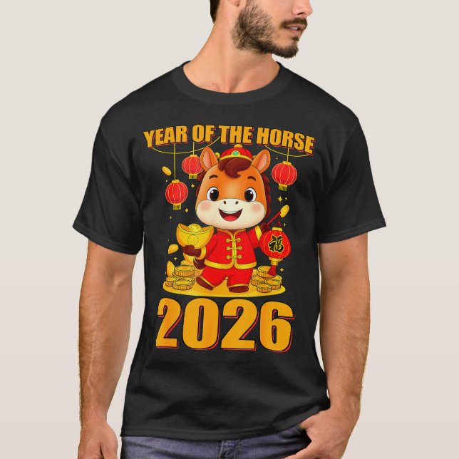 Camiseta Year Of The Horse 2026 Lunar New Year Chinese  (Frente)