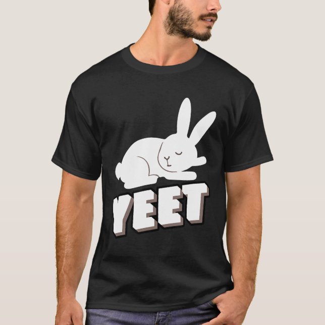 Camiseta Yee Bunny Rabbit dá presente a coelhinha (Frente)