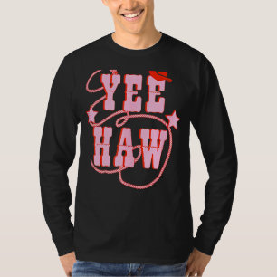 Camiseta Yee Haw Howdy Rodeo Oeste País Rosa-do-Sul