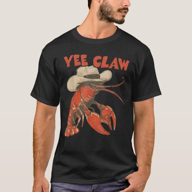 Camiseta Yeeclaw Caubói Ocidental Cozimento de Lagostim de  (Frente)