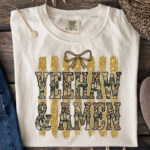 Camiseta Yeehaw Amém Vaqueira Cristã do Sudoeste