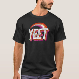 Camiseta Yeet Meme Lésbica Sinalizador do Orgulho Lésbico A
