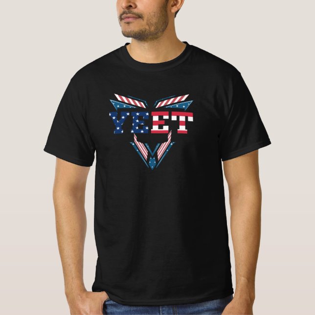 Camiseta yeet with US flag (Frente)
