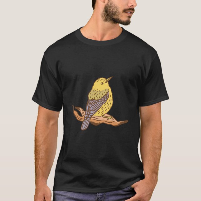 Camiseta Yellow Bird Motif For Children (Frente)