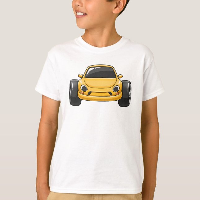 Camiseta Yellow Cartoon Car  (Frente)