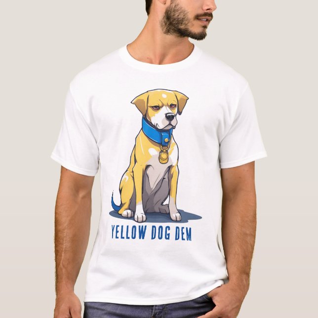 Camiseta Yellow Dog Democrat Politics Presidente EUA 2024 (Frente)