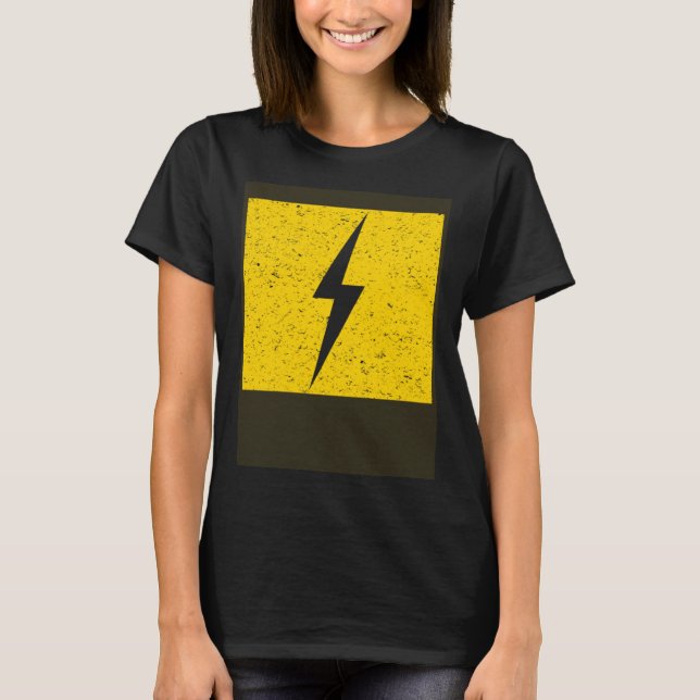 Camiseta Yellow Electric Thunderbolt Lightning Bolt (Frente)