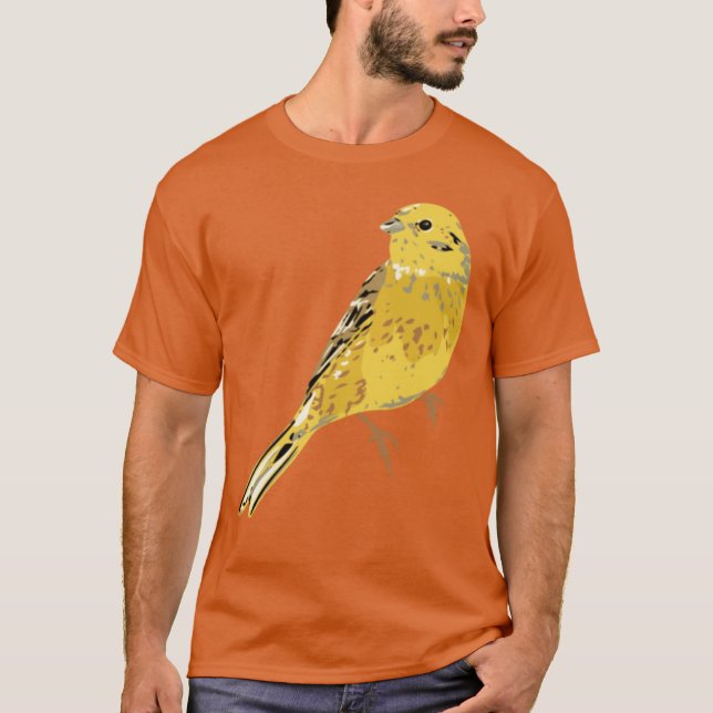 Camiseta Yellow Hammer Bird Illustration Oversized (Frente)
