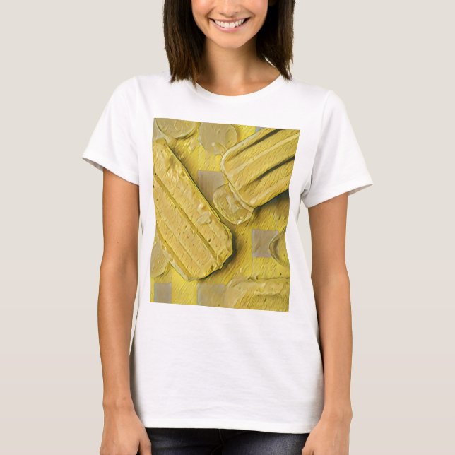 Camiseta Yellow ice cream cone popsicle (Frente)