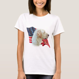 Camiseta Yellow Labrador Retriever American Flag,