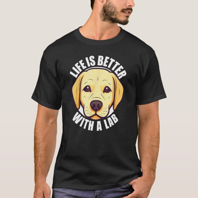 Camiseta Yellow Labrador   With a Lab Dog Cute (Frente)
