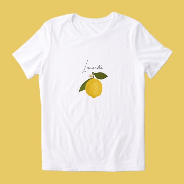 Camiseta Yellow Lemon with Green Leaves | Fresh Citrus  (Criador carregado)