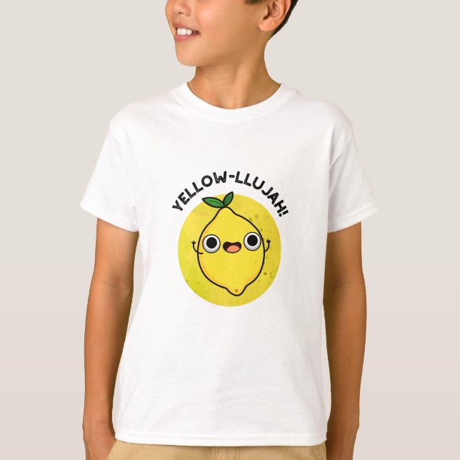 Camiseta Yellow Llujah Funny Lemon Pun (Frente)