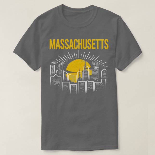 Camiseta Yellow Moon Massachusetts (Frente do Design)