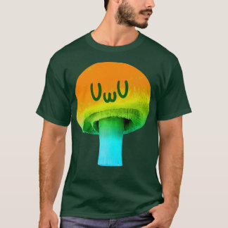 Camiseta Yellow Mushroom Anime UWU Face Trippy Psychedeli