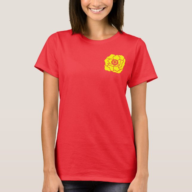 Camiseta Yellow Peony Flower (Frente)
