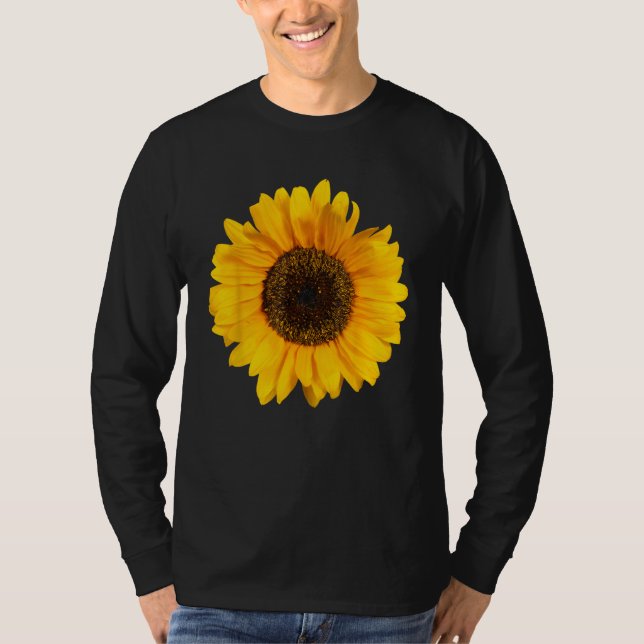 Camiseta Yellow Sunflower Floral Watercolor Positivity (Frente)