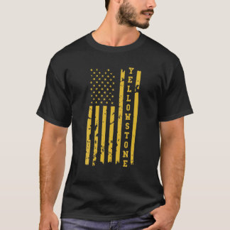 Camiseta Yellowstone - Afastada Bandeira Americana Patrióti