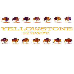 Camiseta Yellowstone Bison Running