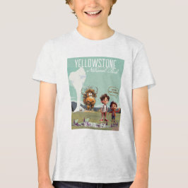 Camiseta Yellowstone crianças engraçadas bisão búf