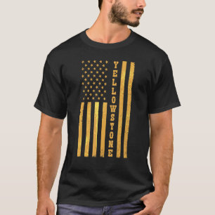 Camiseta Yellowstone Flag USA National Culture Nature Monte