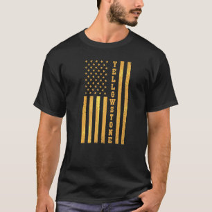Camiseta Yellowstone Flag USA National Culture Nature Monte
