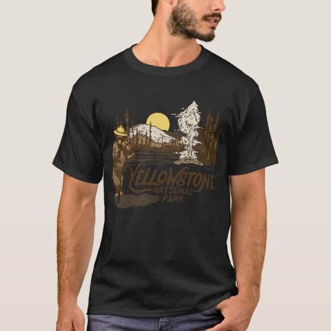 Camiseta Yellowstone National Park Bear & Fiddle Faithful (Frente)