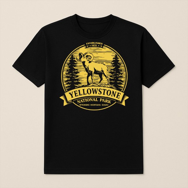 Camiseta Yellowstone National Park Bighorn Shea (Criador carregado)