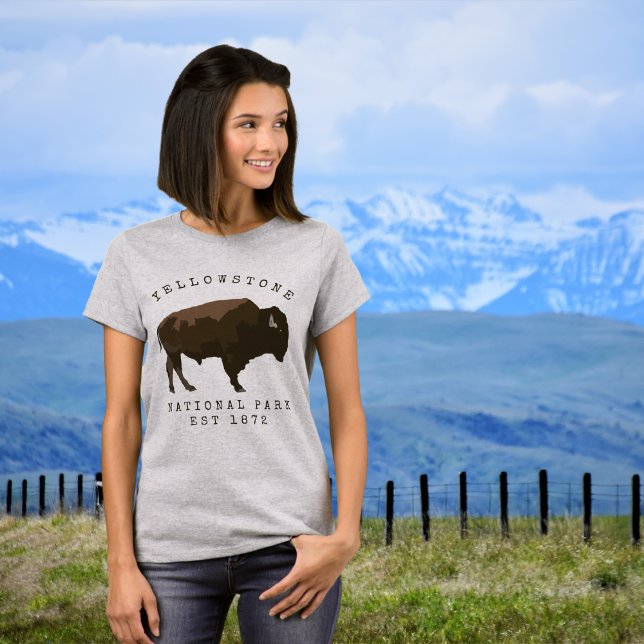 Camiseta Yellowstone National Park Bison (Criador carregado)