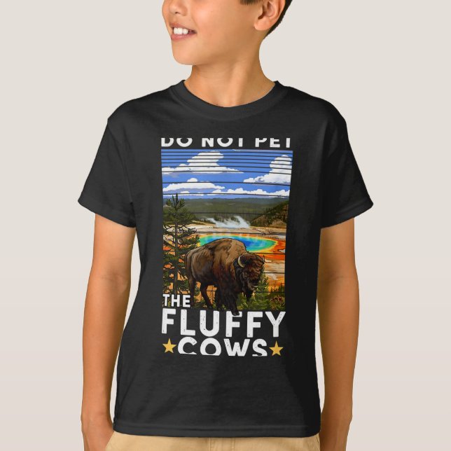 Camiseta Yellowstone National Park Bison Do Not Pet The Flu (Frente)