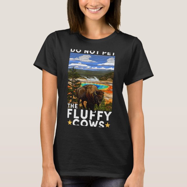 Camiseta Yellowstone National Park Bison Do Not Pet The Flu (Frente)