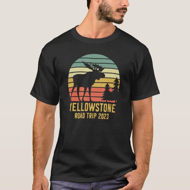 Camiseta Yellowstone National Park Family Road Trip 2023 Ma (Frente)