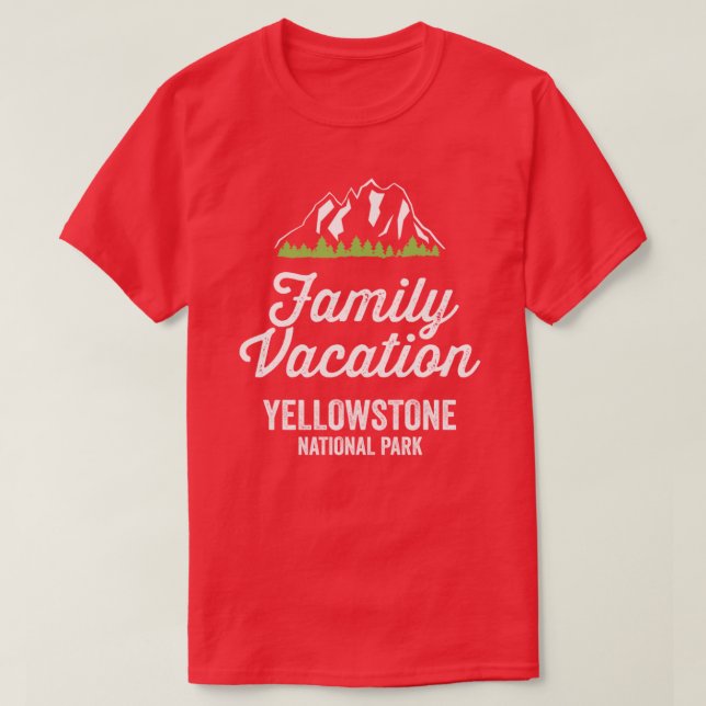 Camiseta Yellowstone National Park Family Vacation (Frente do Design)