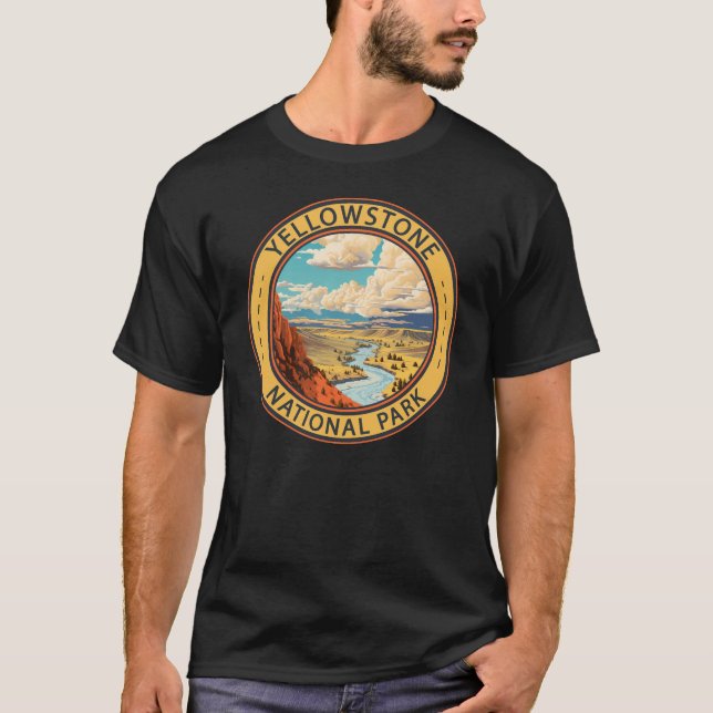 Camiseta Yellowstone National Park Hayden Valley Viagem Art (Frente)