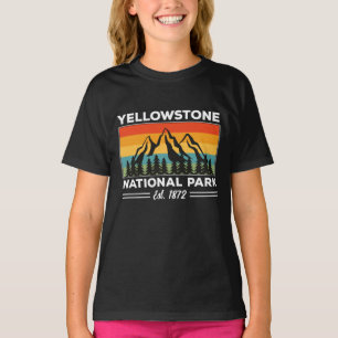 Camiseta Yellowstone National Park Hiking Camping Retro