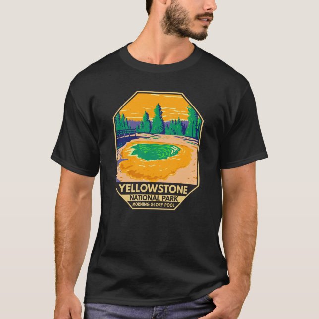 Camiseta Yellowstone National Park Morning Glória Piscina R (Frente)