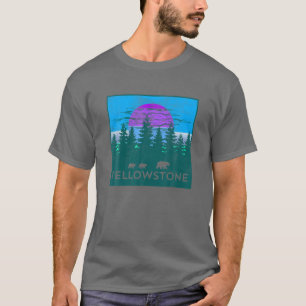 Camiseta Yellowstone National Park Tree Bears Camping Hikin