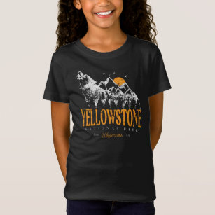 Camiseta Yellowstone National Park Wolf Mounates Vintage