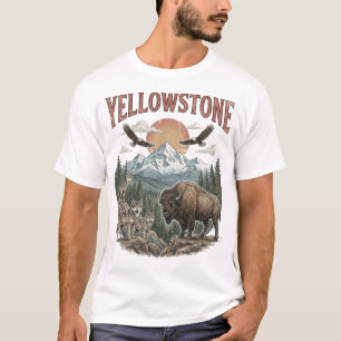 Camiseta Yellowstone & Old Faithful - Vintage 