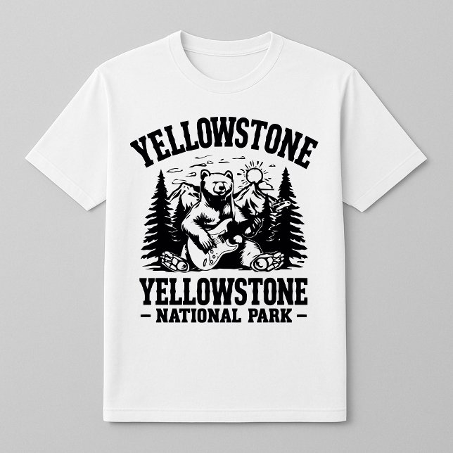 Camiseta Yellowstone Rock and Roll Bear (Criador carregado)