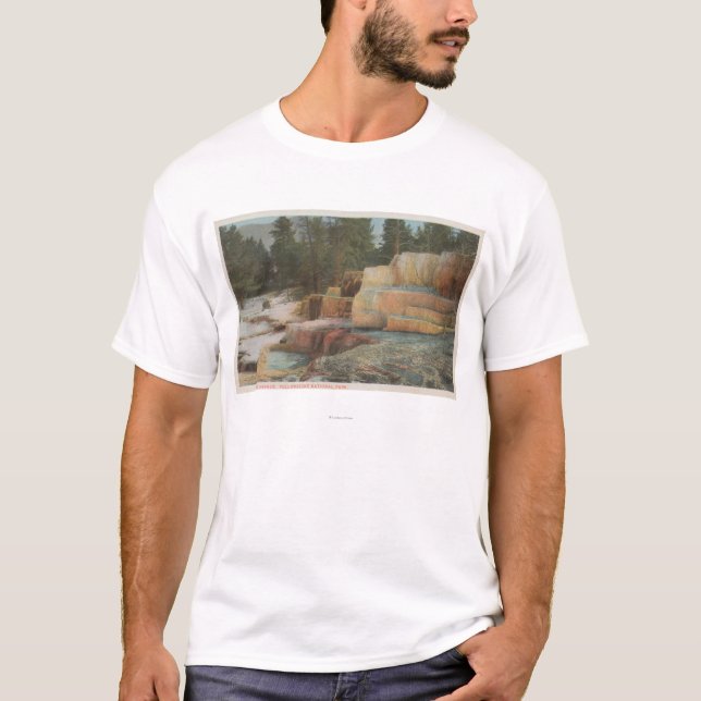 Camiseta Yellowstone, WYView do terraço do anjo (Frente)