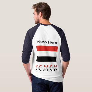 Camiseta Yemen e Bandeira do Iêmen Personalizados