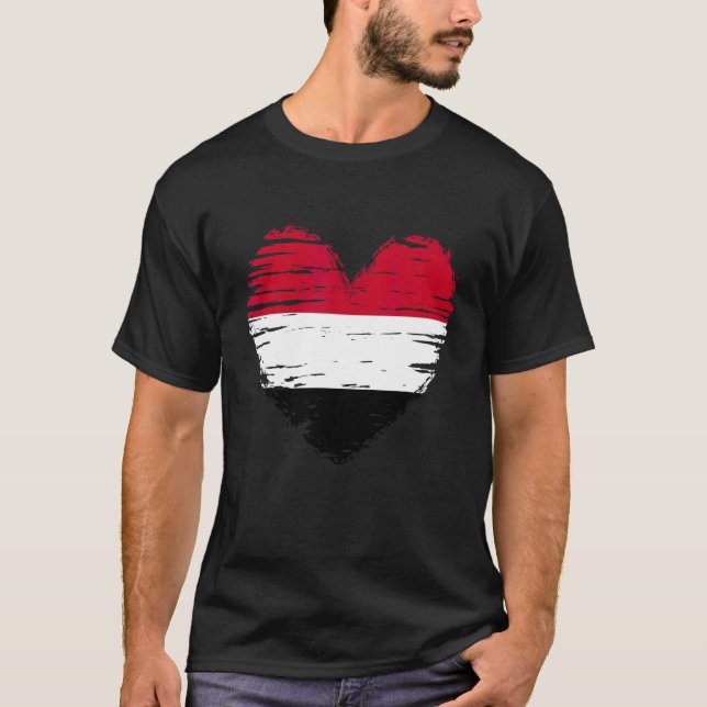 Camiseta Yemen Heart Yemeni Flag Yemeni Pride (Frente)