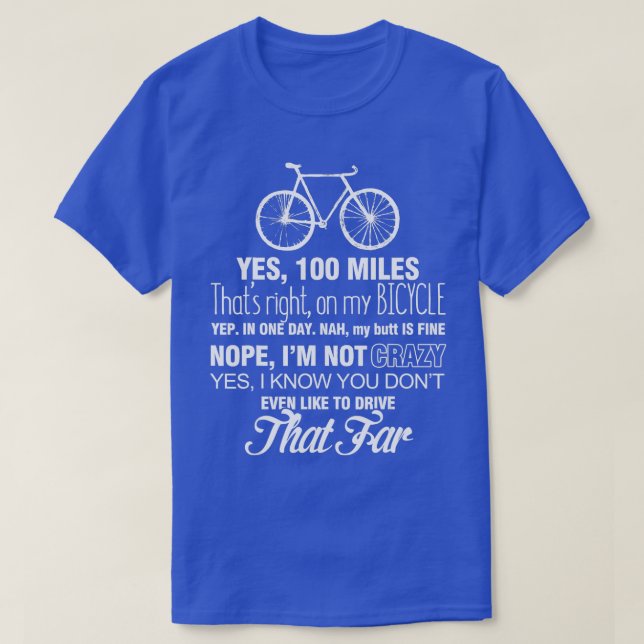 CAMISETA YEP 100 MILHAS DE BICICLETA SHIR (Frente do Design)